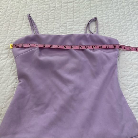 Likely Amica Tiered In Orchid Bloom Lavender Ruffle Detail on the Hem Mini Dress - Picture 5 of 12